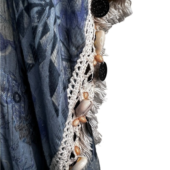 Gipsy Queen Paris Boho Embroidered Tassel Kaftan Tunic Dress 100% Cotton Boho - Picture 7 of 16